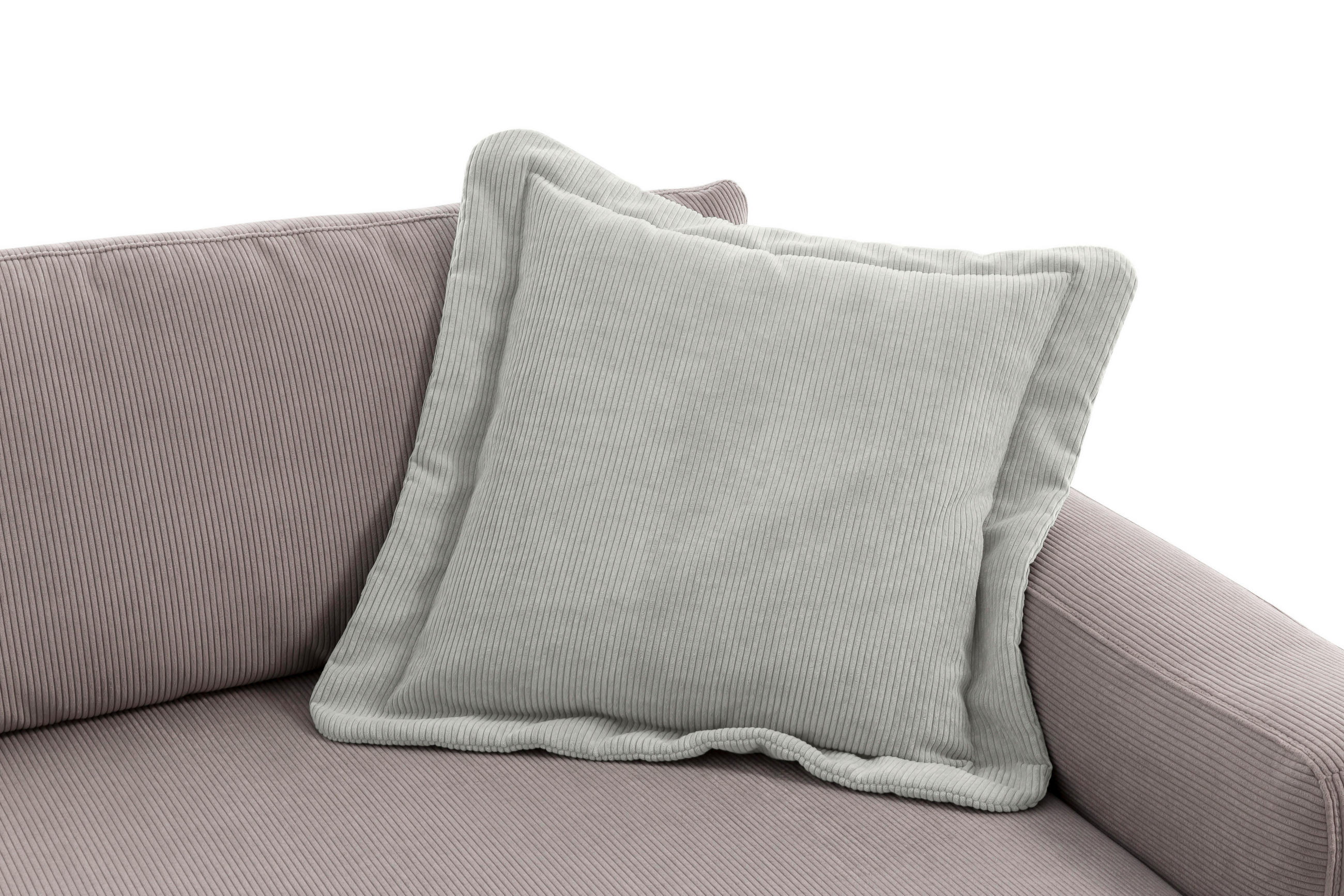 SOFAKISSEN BOURBON - Grau, MODERN, Textil (70/12/70cm) - Trendmanufaktur