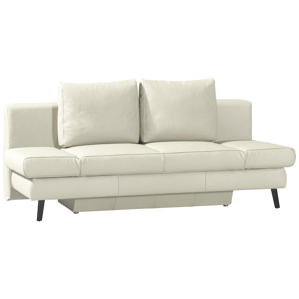 Thumbnail - Novel Schlafsofa Lavinia, Natur, Leder, Echtleder, Rindleder, Uni, 2-Sitzer, 200x85x90 cm, Lederauswahl, Schlafen auf Si...