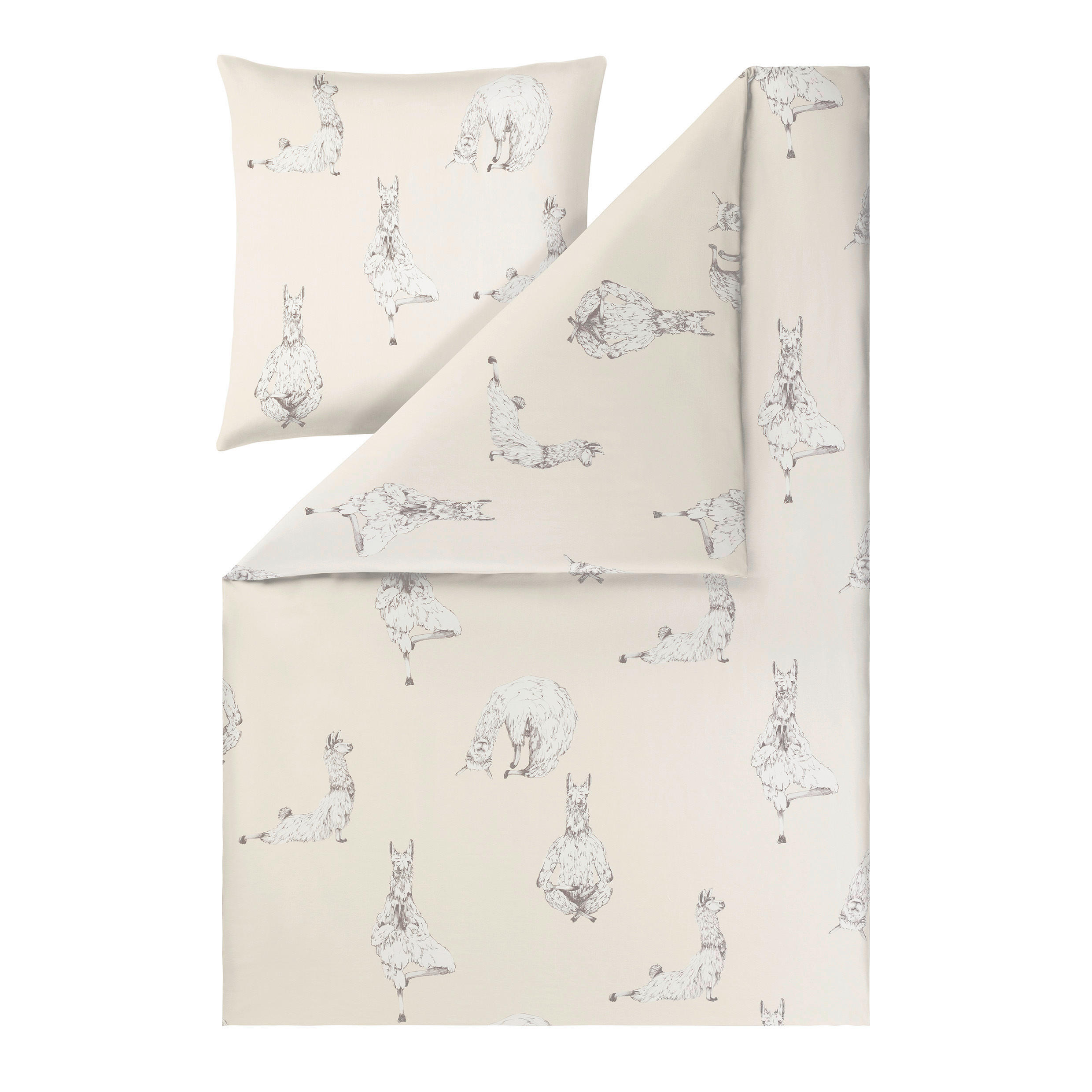 BETTWÄSCHE Impulse Makosatin 155/220 cm  - Naturfarben, Design, Textil (155/220cm) - Estella