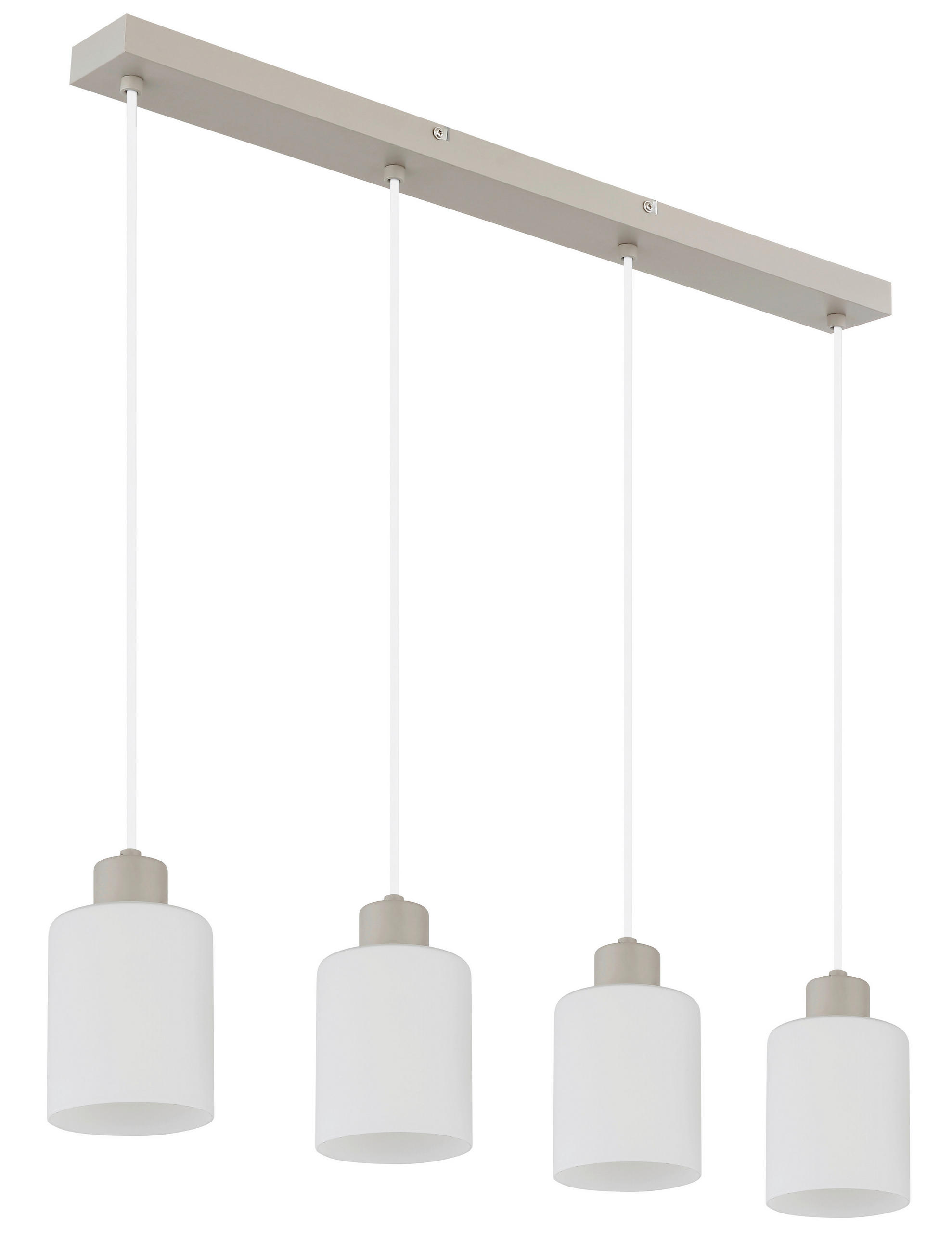 HÄNGELEUCHTE 70/10/120 cm  - Schwarz/Grau, Design, Glas/Kunststoff (70/10/120cm) - Globo