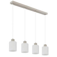 HÄNGELEUCHTE 70/10/120 cm  - Schwarz/Grau, Design, Glas/Kunststoff (70/10/120cm) - Globo