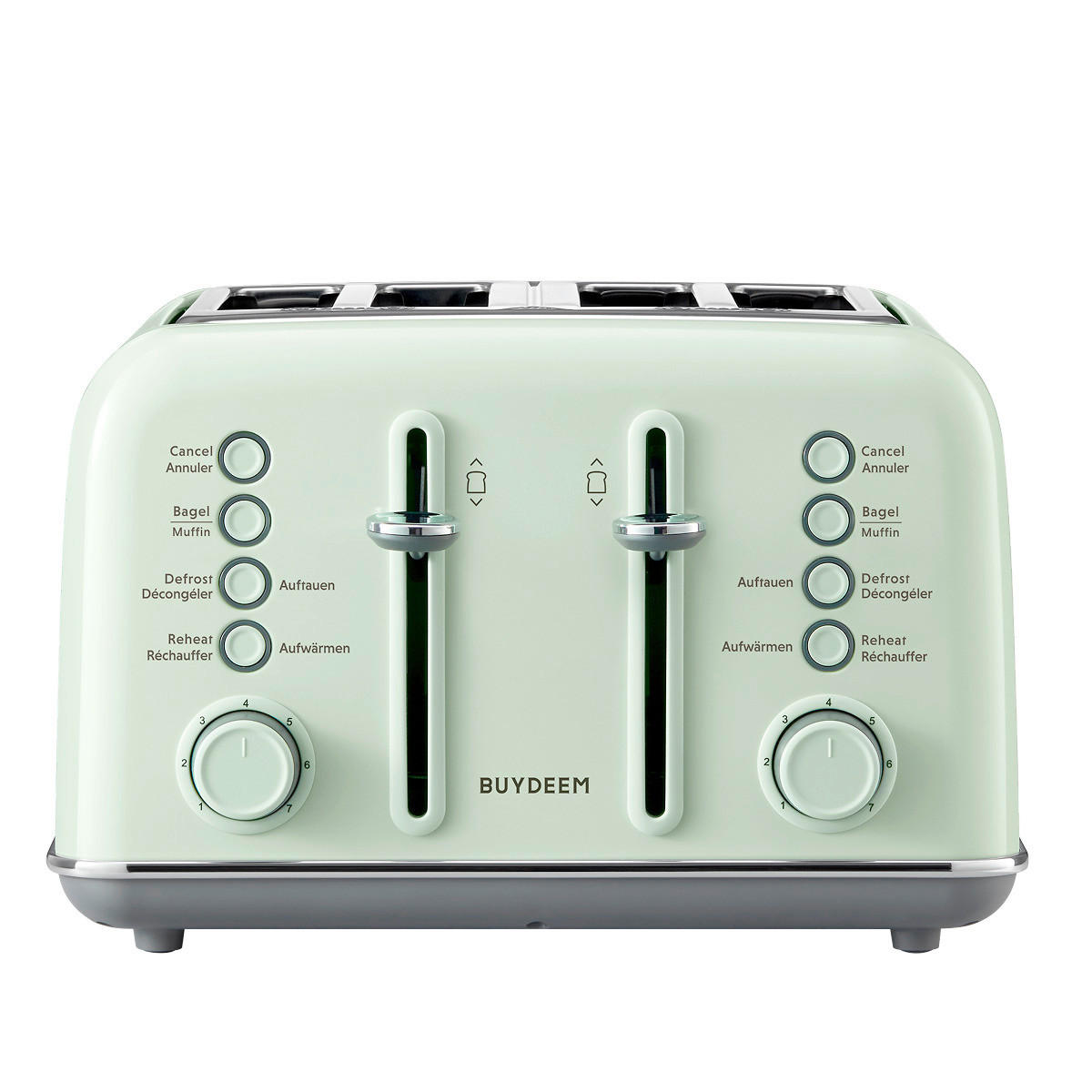 KENYÉRPIRÍTÓ - pasztellzöld, Basics, fém (29/22/32cm) - BUYDEEM