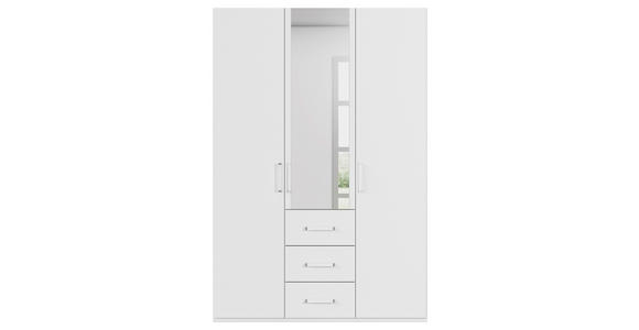 DREHTÜRENSCHRANK in Weiß - Weiß, Design, Glas/Holzwerkstoff (151/223/60cm) - Novel