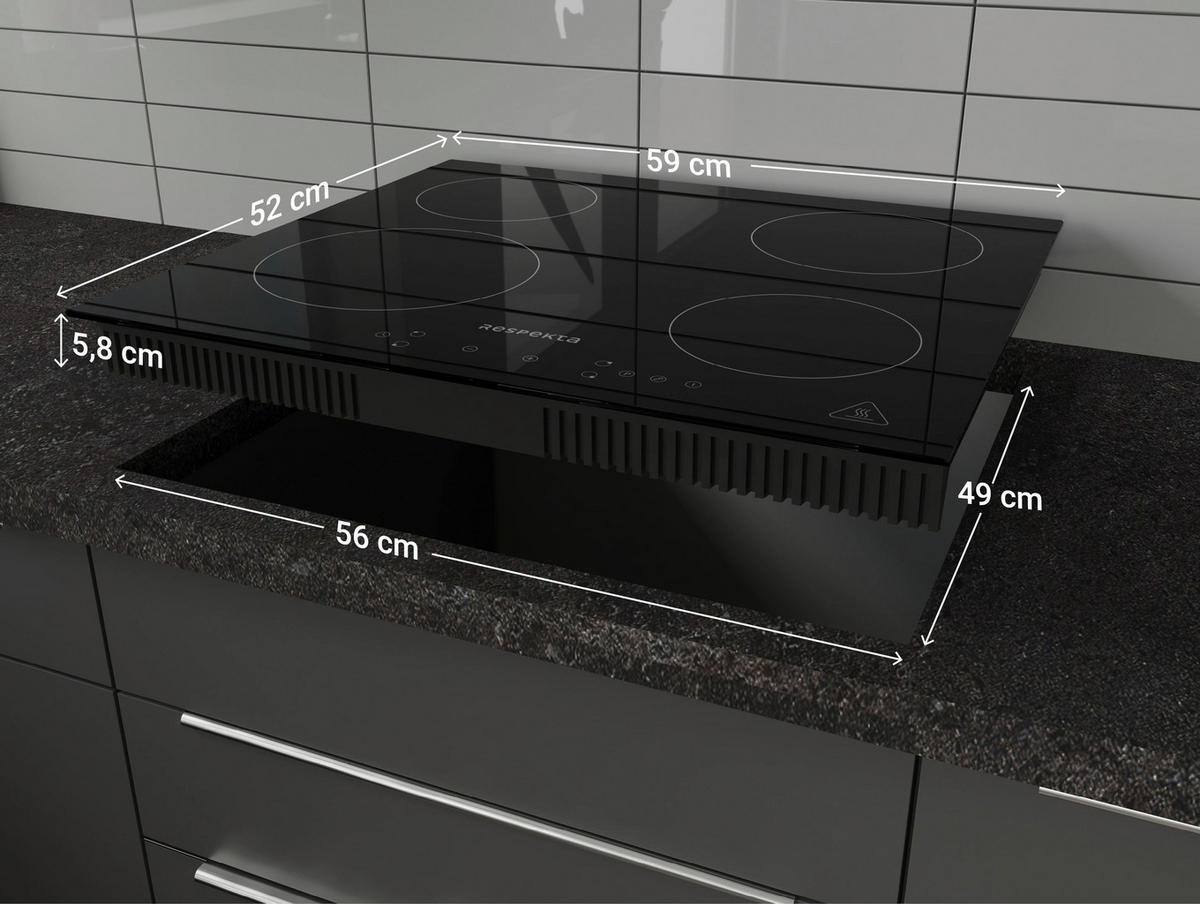KÜCHENBLOCK 220 cm   in Wildeiche, Schilfgrün  - Schilfgrün/Wildeiche, Trend, Holzwerkstoff/Metall (220cm) - Respekta