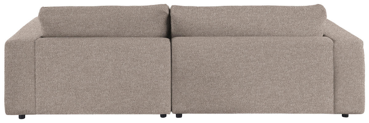ECKSOFA in Flachgewebe Taupe  - Taupe/Schwarz, Design, Kunststoff/Textil (270/190cm) - Lomoco