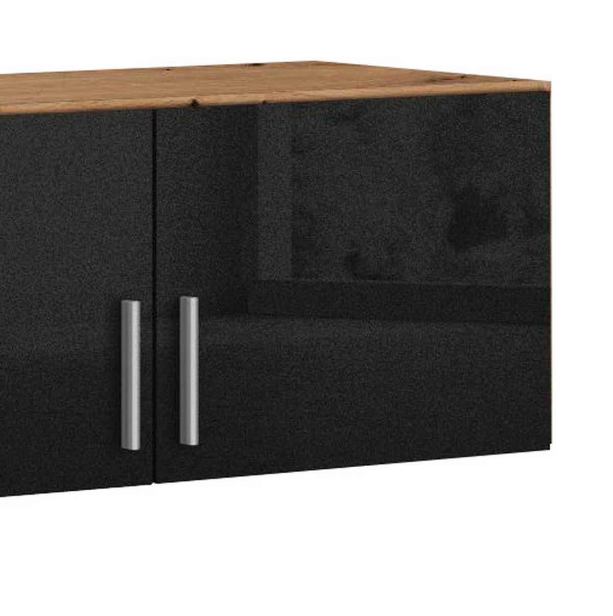 AUFSATZSCHRANK 181/39/54 cm   - Dunkelgrau/Alufarben, Design, Holzwerkstoff/Kunststoff (181/39/54cm) - Carryhome