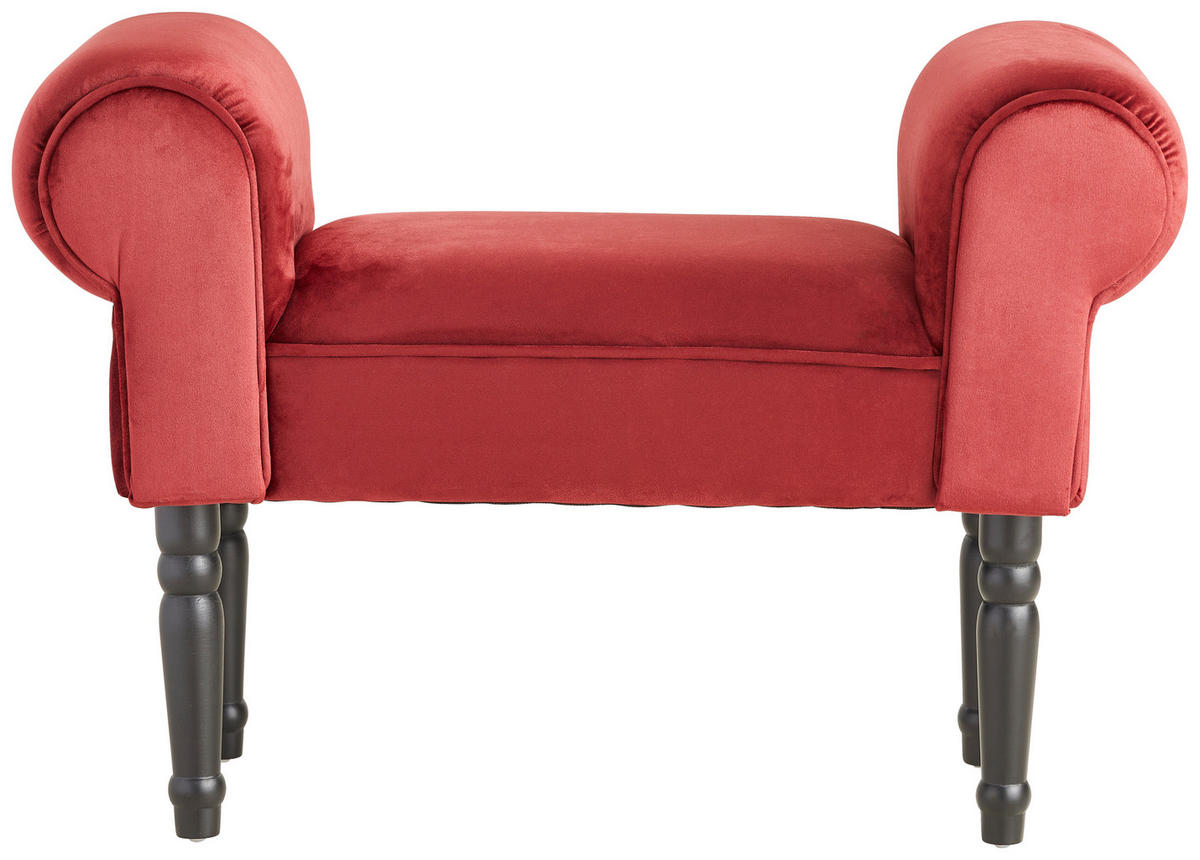 ÜLŐKE - fekete/borvörös, Trend, textil/fa (76/54/30cm) - Xora