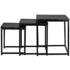 SATZTISCH quadratisch Schwarz  - Schwarz, Design, Holzwerkstoff/Metall - MID.YOU