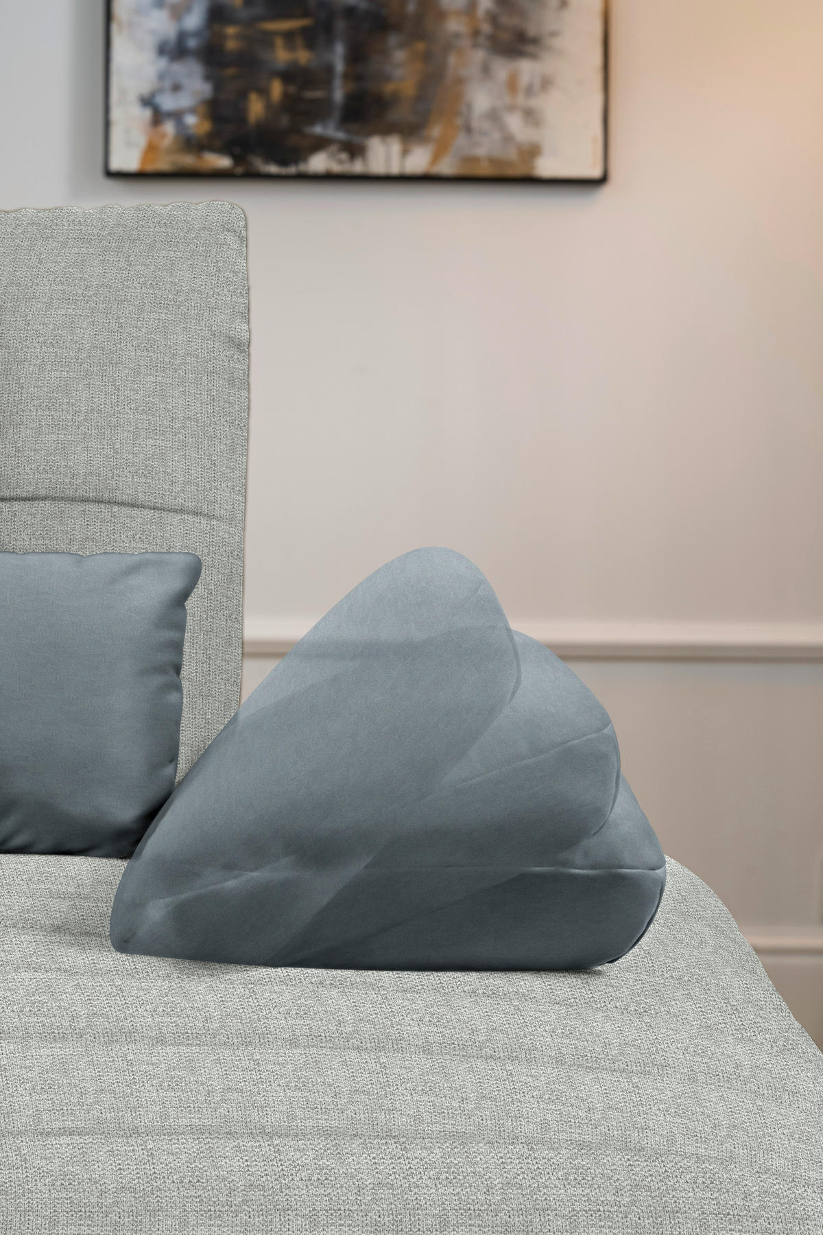 ECKSOFA in Webstoff Hellgrau  - Hellgrau/Schwarz, Konventionell, Textil/Metall (273/191cm) - Carryhome