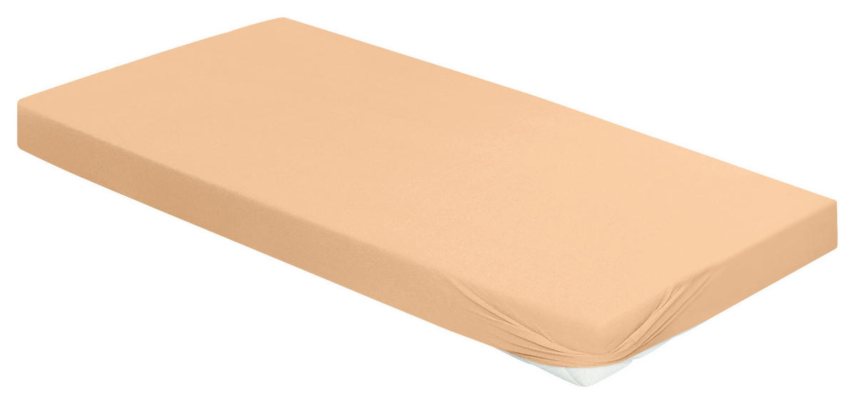 SPANNBETTTUCH Jersey 190/200 cm  - Orange, KONVENTIONELL, Textil (190/200cm) - Irisette