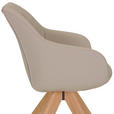 ARMLEHNSTUHL  Typenauswahl, Sitzfläche 360° drehbar, automatische Rückholfunktion  Echtleder  - Beige/Naturfarben, Design, Leder/Holz (60/83/65cm) - Landscape