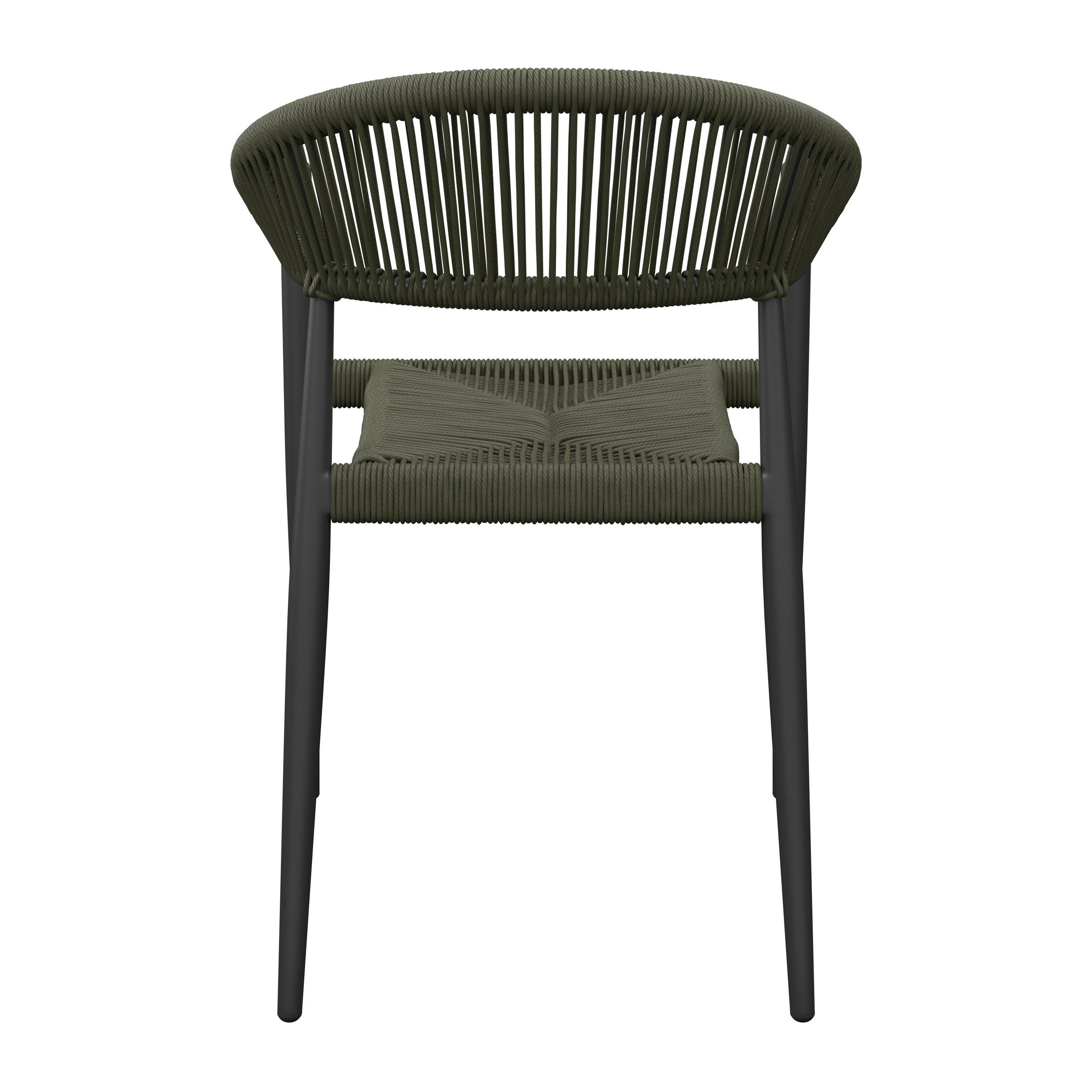 STAPELSESSEL Aluminium Anthrazit, Grün  - Anthrazit/Grün, KONVENTIONELL, Kunststoff/Metall (55l) - Ambia Garden