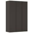 DREHTÜRENSCHRANK 151/235/61 cm,  in Graphitfarben, 3-türig  - Graphitfarben, Basics, Holzwerkstoff/Metall (151/235/61cm) - Novel