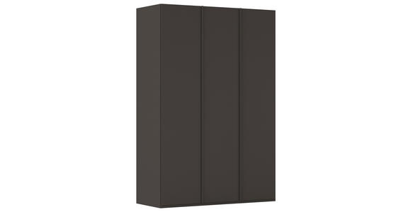 DREHTÜRENSCHRANK 151/235/61 cm,  in Graphitfarben, 3-türig  - Graphitfarben, Basics, Holzwerkstoff/Metall (151/235/61cm) - Novel
