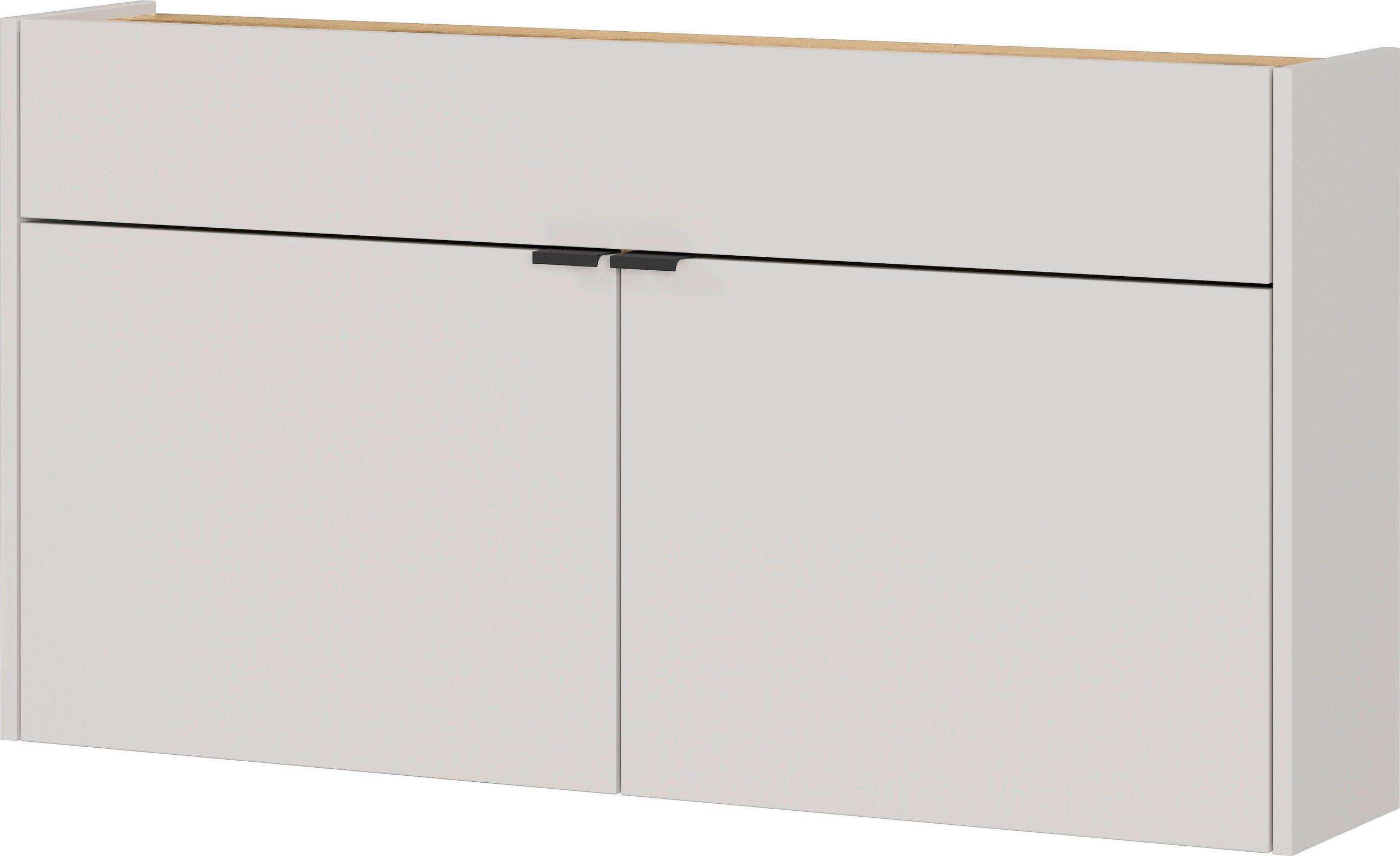 HÄNGESCHUHSCHRANK Eichefarben, Kaschmir  - Kaschmir/Eichefarben, Design, Holzwerkstoff/Metall (110/57/22cm)