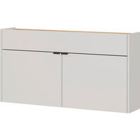 HÄNGESCHUHSCHRANK Eichefarben, Kaschmir  - Kaschmir/Eichefarben, Design, Holzwerkstoff/Metall (110/57/22cm)