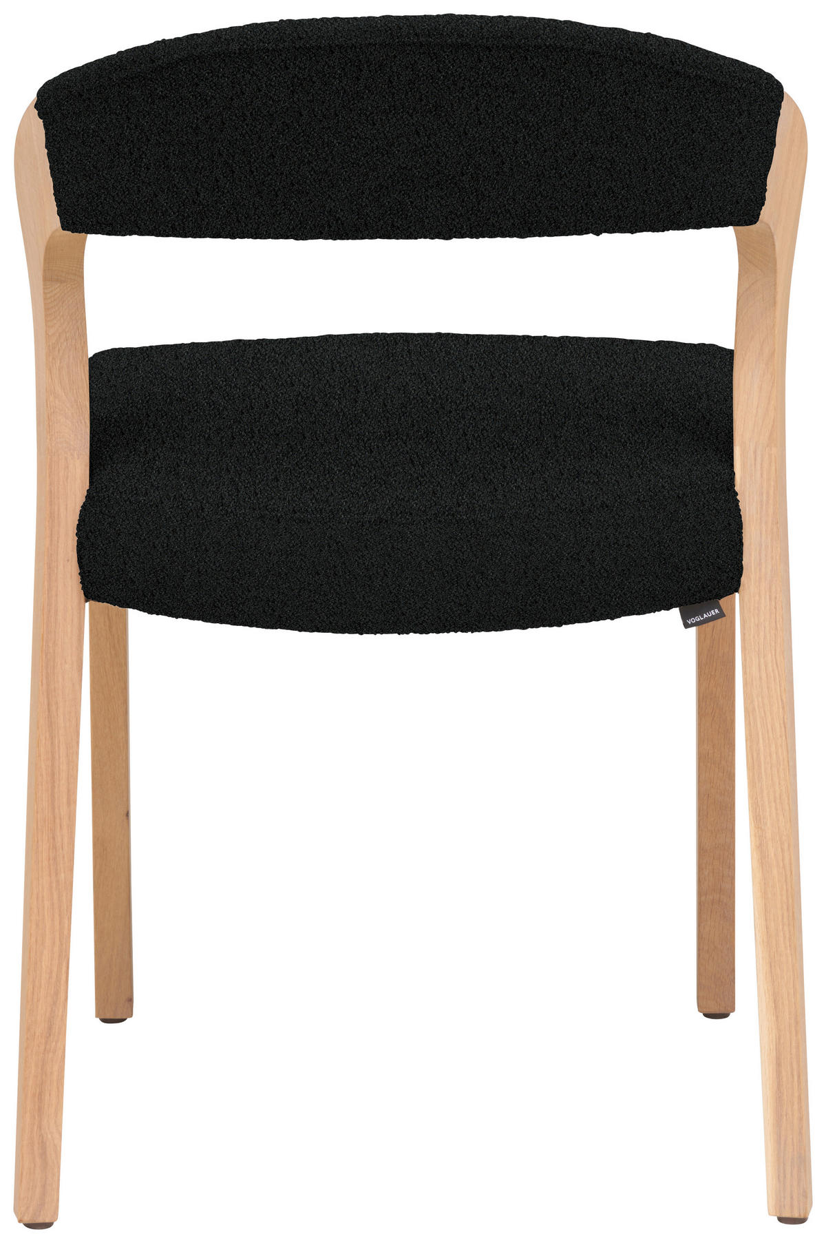 STUHL in Holz, Textil Schwarz, Wildeiche  - Wildeiche/Schwarz, Natur, Holz/Textil (55/79,5/55cm) - Voglauer