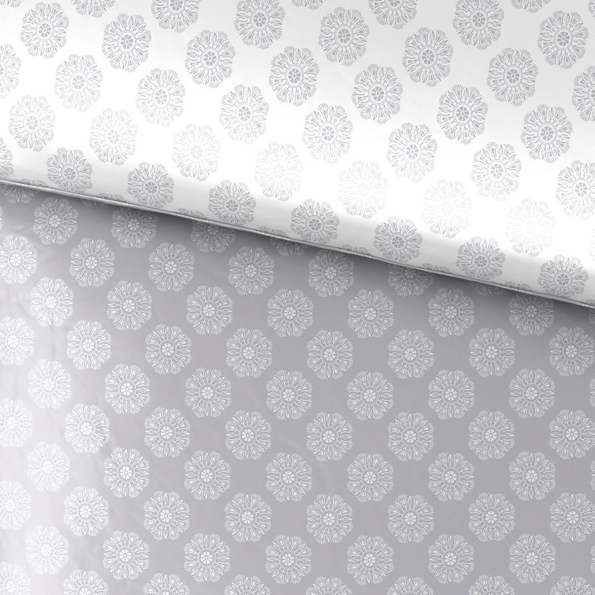 OBOJSTRANNÁ POSTEĽNÁ BIELIZEŇ, satén, svetlosivá, 140/200 cm - svetlosivá, Konventionell, textil (140/200cm) - Esposa