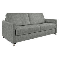 SCHLAFSOFA in Textil Grau  - Chromfarben/Grau, Design, Textil/Metall (185/84/100cm) - Bali