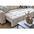 ECKSOFA inkl. Funktionen Beige Chenille  - Beige/Schwarz, Design, Holz/Kunststoff (264/160cm) - Xora