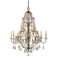 KRONLEUCHTER Elstead FE-Valentina 92.6/125.2 cm   - Bronzefarben, ROMANTIK / LANDHAUS, Glas/Metall (92.6/125.2cm) - Elstead Lighting
