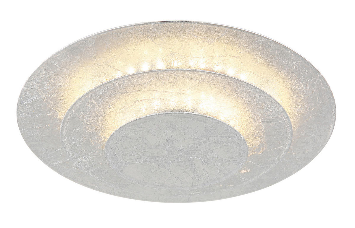 LED-DECKENLEUCHTE  18/7 cm    - Silberfarben, Design, Metall (18/7cm) - Globo