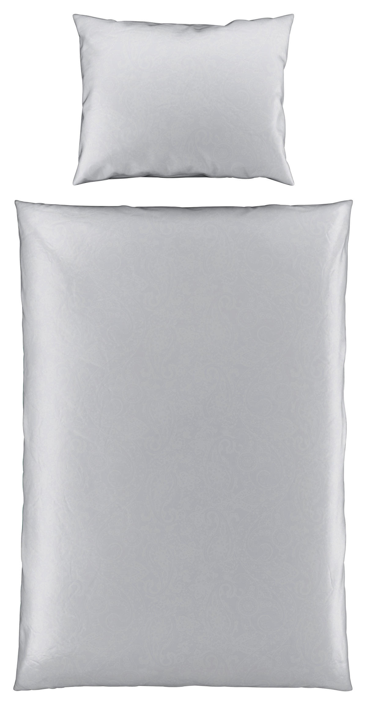 POSTEĽNÁ BIELIZEŇ, satén, strieborná, 140/200 cm - strieborná, textil (140/200cm) - Dieter Knoll