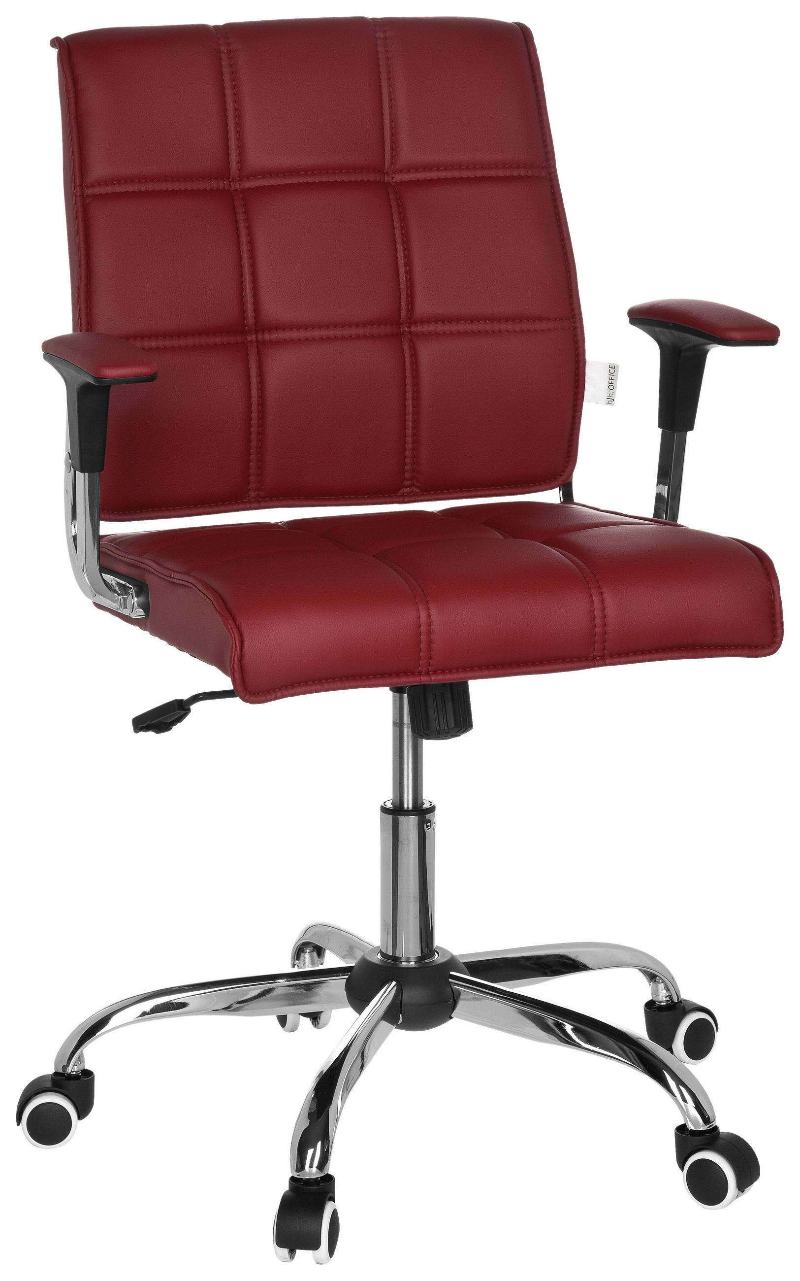 OTOČNÁ ŽIDLE, vzhled kůže, bordeaux - bordeaux/barvy chromu, Moderní, kov/textil (61/87/59cm) - MID.YOU