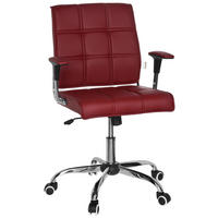 OTOČNÁ ŽIDLE, vzhled kůže, bordeaux - bordeaux/barvy chromu, Moderní, kov/textil (61/87/59cm) - MID.YOU