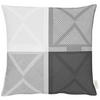 ZIERKISSEN 48/48 cm  - Schwarz/Weiß, Design, Textil (48/48cm) - Apelt