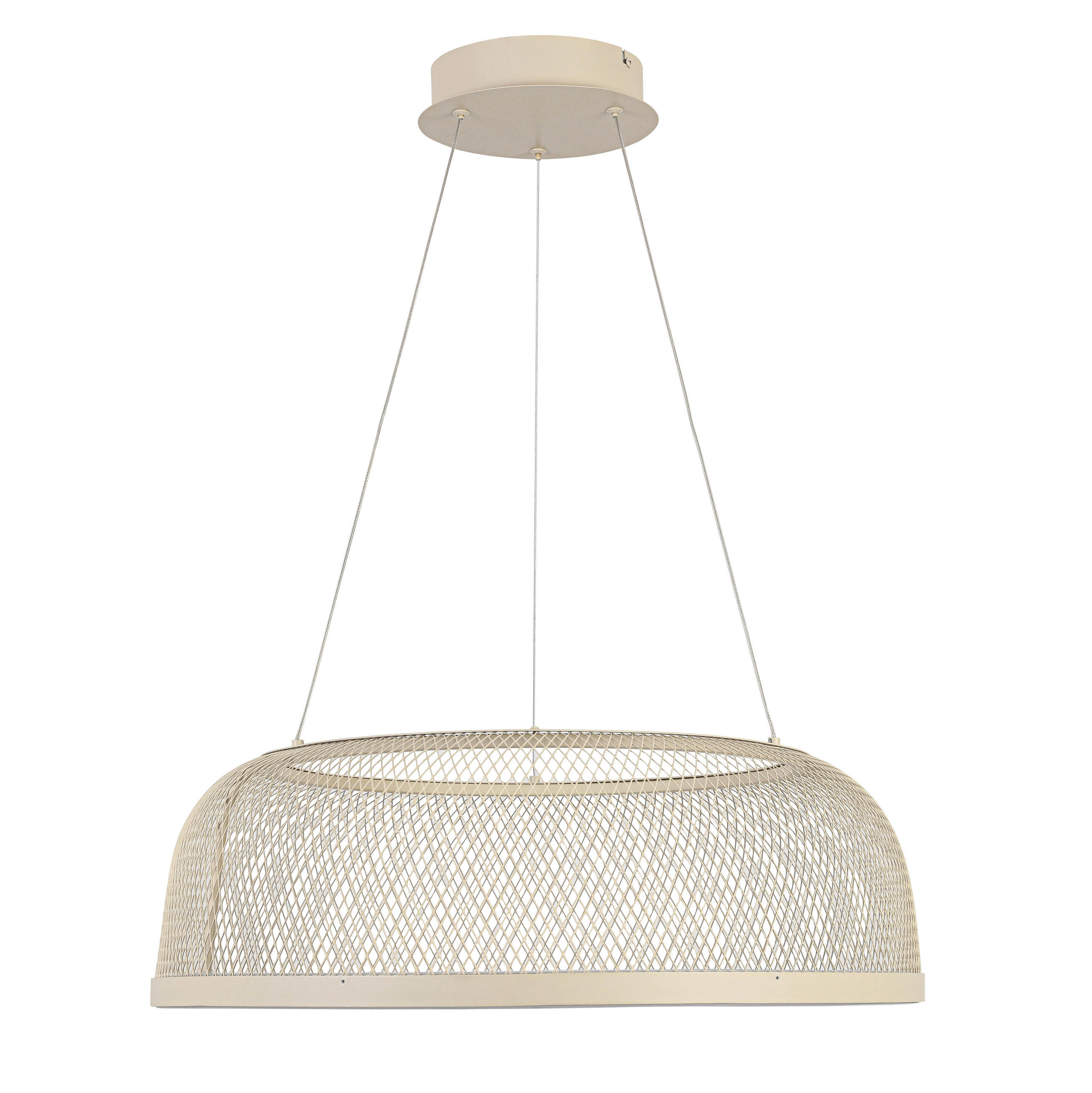ZÁVESNÉ LED SVIETIDLO, 60,5/175,5 cm  - piesková, Design, kov/plast (60,5/175,5cm) - Novel