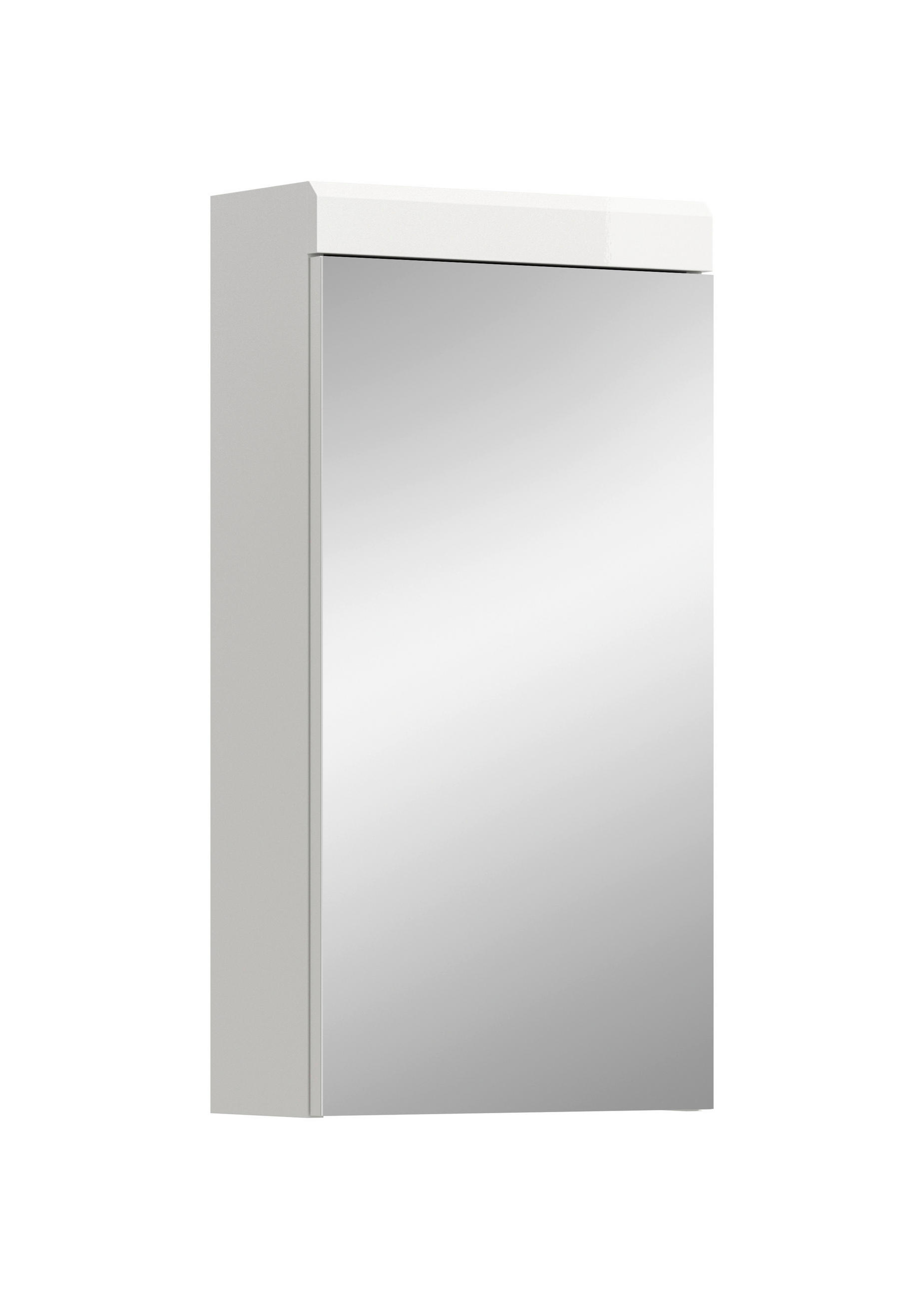 SPIEGELSCHRANK 40/79/18 cm  - Weiß, Trend, Glas/Holzwerkstoff (40/79/18cm) - MID.YOU