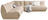 ECKSOFA Creme Lederlook  - Creme, Trend, Textil (315/285cm) - Livetastic