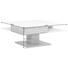 COUCHTISCH in Glas, Holzwerkstoff 90/90/35,5-71,5 cm - Eichefarben/Weiß, Design, Glas/Holzwerkstoff (90/90/35,5-71,5cm) - Voglauer COUCHTISCH in Glas, Holzwerkstoff 90/90/35,5-71,5 cm - Eichefarben/Weiß, Design, Glas/Holzwerkstoff (90/90/35,5-71,5cm) - Voglauer