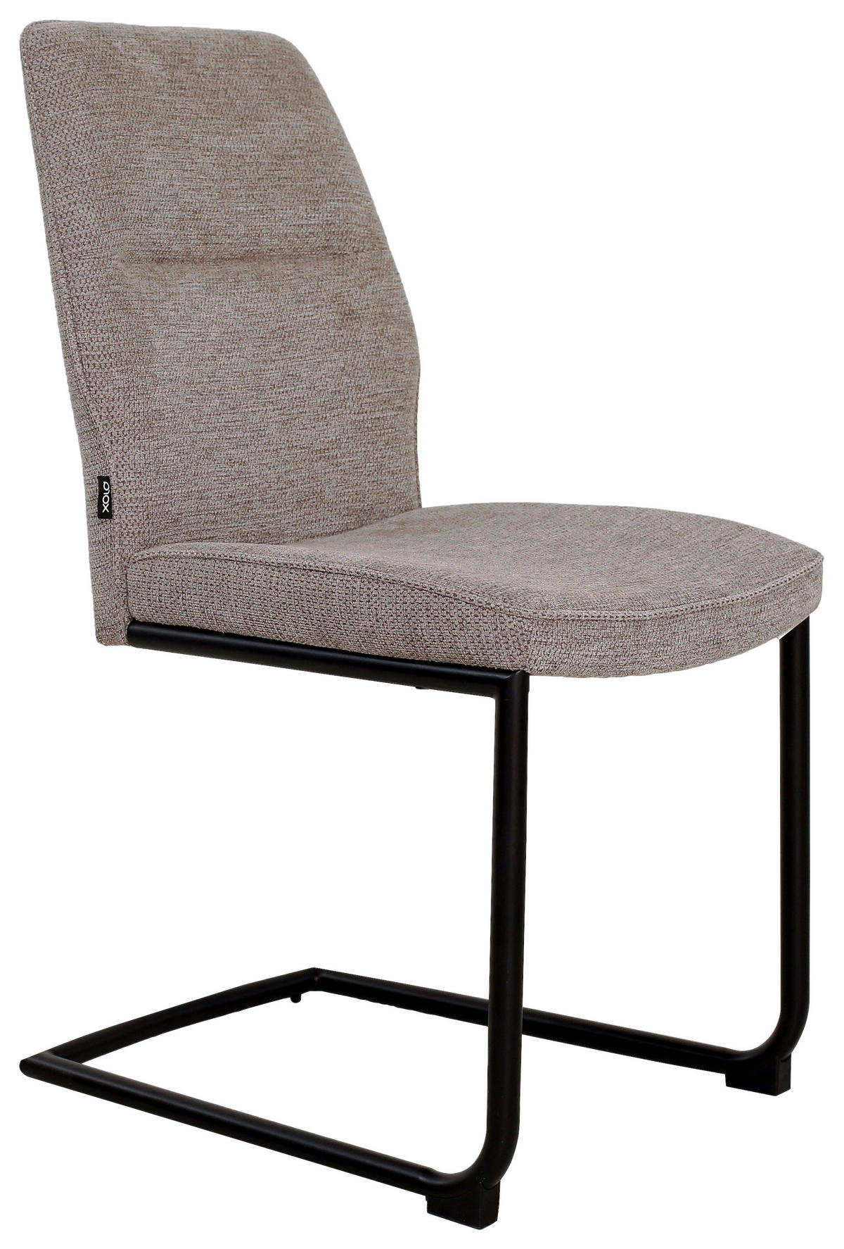 SZÁNKÓTALPAS SZÉK fém, textil taupe  - fekete/taupe, Design, textil/fém (45/91/62cm) - Xora