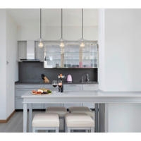 HÄNGLAMPA Merril 95/20/129 cm  - zinkfärgad, Design, metall (95/20/129cm) - Globo