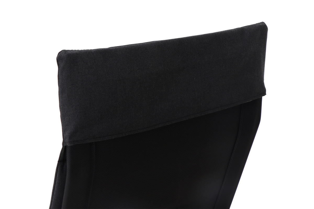 GARTEN-RELAXLIEGE 57/81/143 cm  - Schwarz, KONVENTIONELL, Kunststoff/Textil (57/81/143cm) - Siena Garden
