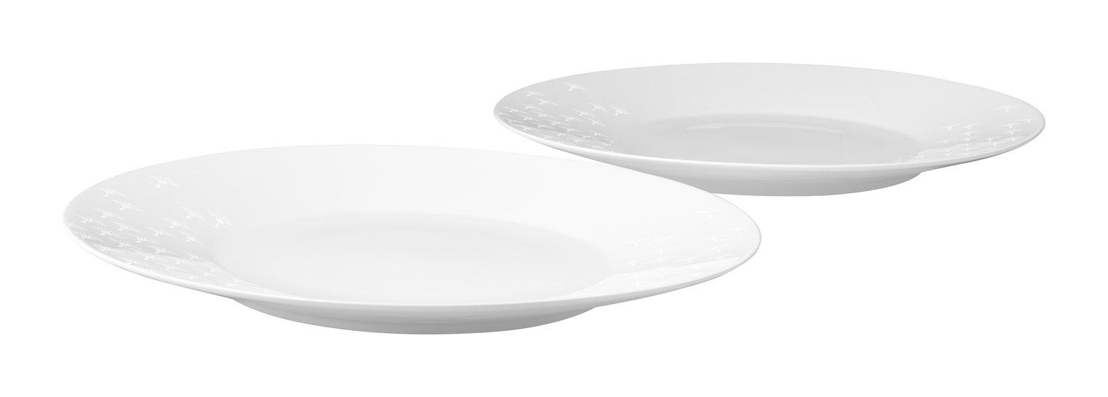 FRÜHSTÜCKSTELLERSET Faded Cornflower 2-teilig  - Weiß, Design, Keramik (22cm) - Joop!