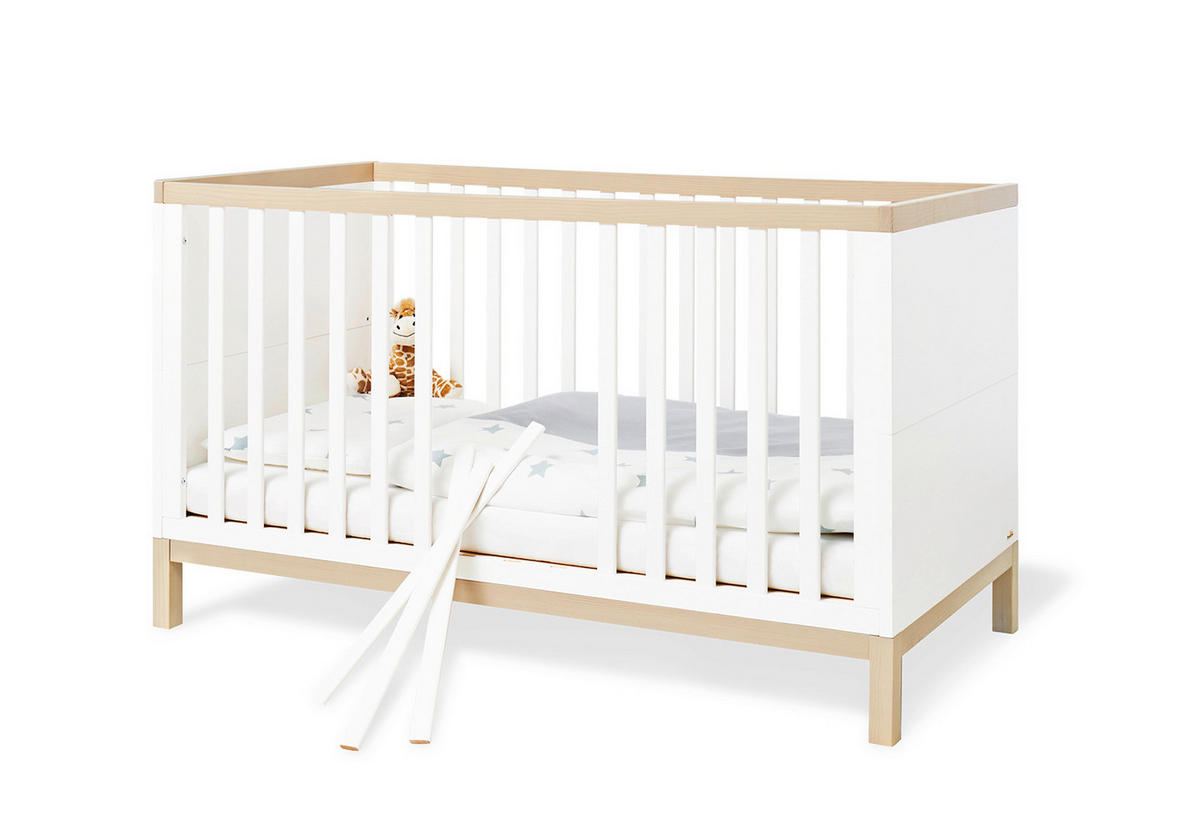 GITTERBETT PINOLINO LIGHT 140/70 cm  - Ahornfarben/Weiß, Design, Holz/Holzwerkstoff (140/70cm) - Pinolino