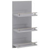 BADEZIMMERREGAL 30,3/70,2/17,5 cm  - Silberfarben, MODERN, Holzwerkstoff (30,3/70,2/17,5cm) - MID.YOU