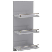 BADEZIMMERREGAL 30,3/70,2/17,5 cm  - Silberfarben, MODERN, Holzwerkstoff (30,3/70,2/17,5cm) - MID.YOU