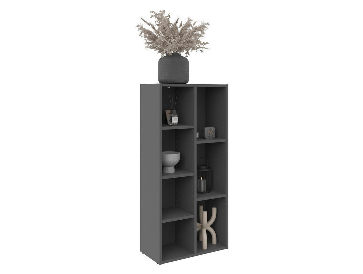 REGAL 50/106/26 cm antracit  - antracit, Basics, leseni material (50/106/26cm) - Boxxx