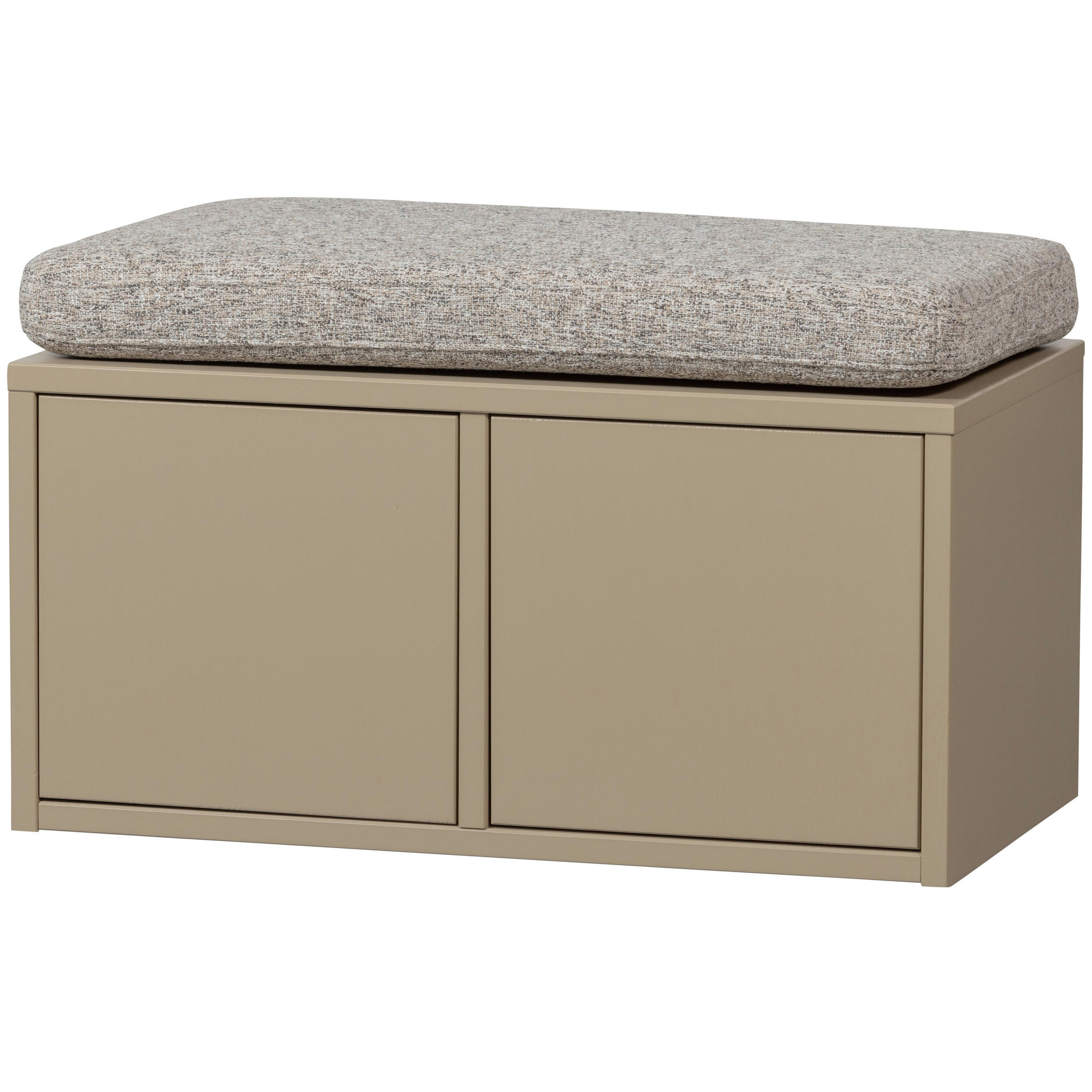 GARDEROBENBANK Turner  in 80/47/44 cm  - Schlammfarben/Khaki, Design, Holz/Textil (80/47/44cm) - Livetastic