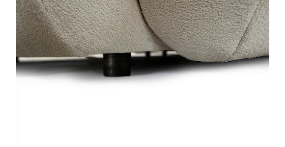 BIGSOFA Webstoff Hellgrau  - Hellgrau/Schwarz, KONVENTIONELL, Kunststoff/Textil (243/90,5/130cm) - Ambia Home