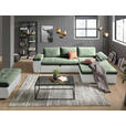 ECKSOFA  in Flachgewebe Weiß, Olivgrün  271/175 cm  - Weiß/Olivgrün, Design, Kunststoff/Textil (271/175cm) - Xora