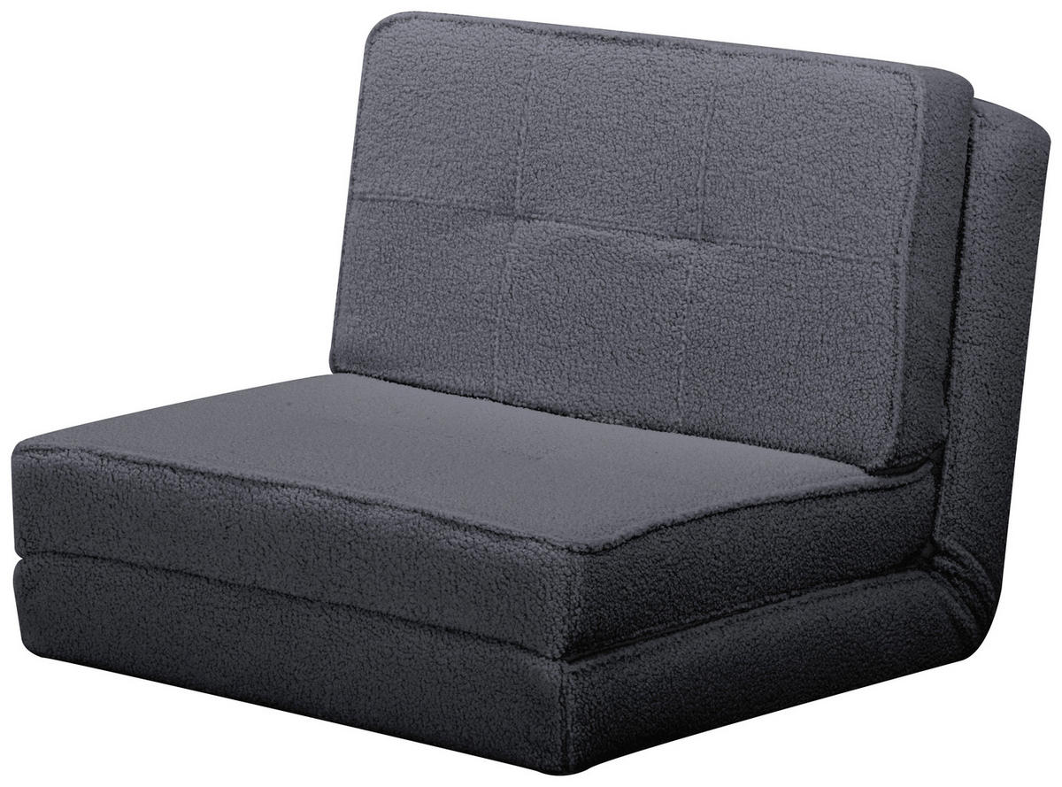 SCHLAFSESSEL in Teddystoff Grau  - Grau, MODERN, Textil (74/61,5/80cm) - MID.YOU
