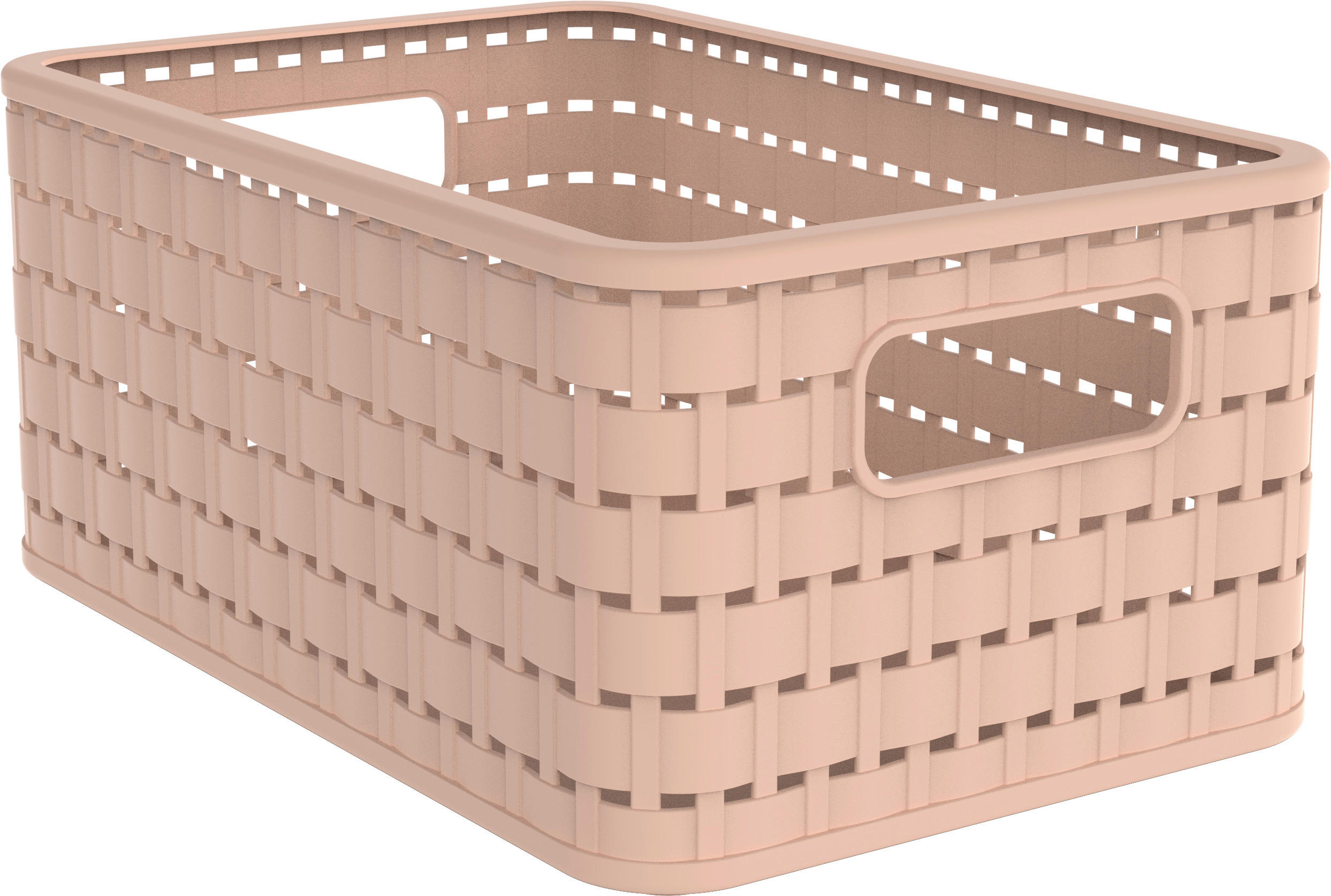 KOŠ růžová - růžová, Basics, plast (28/18,5/12,6cm)