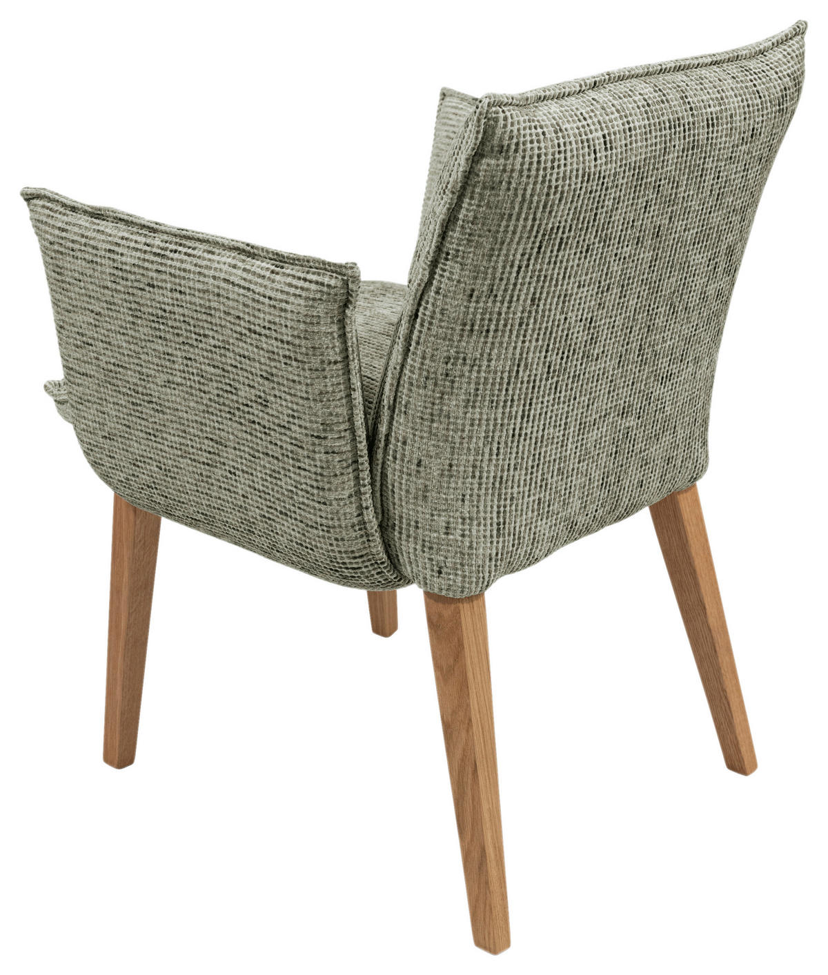 ARMLEHNSTUHL  in Chenille  - Eichefarben/Grün, KONVENTIONELL, Holz/Textil (72/86/65cm) - Valdera