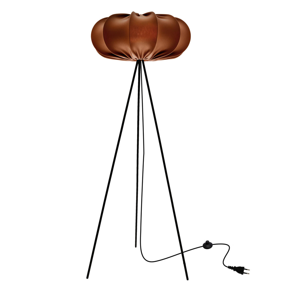 STEHLEUCHTE 52/52/147 cm    - Schwarz/Mokka, KONVENTIONELL, Kunststoff/Metall (52/52/147cm)