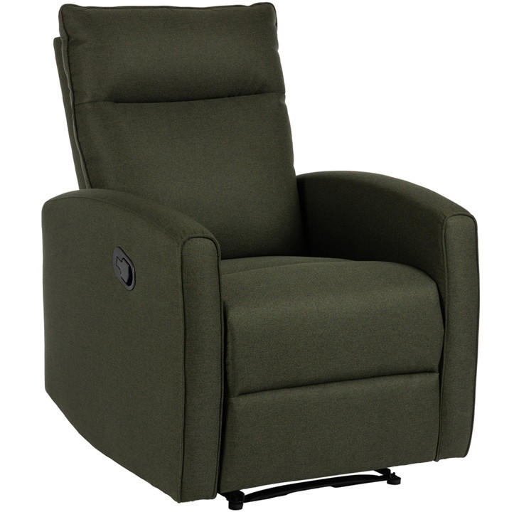 RELAXFÅTÖLJ i trä, metall, textil grön  - grön, Klassisk, metall/trä (91/103/75cm) - Best Price